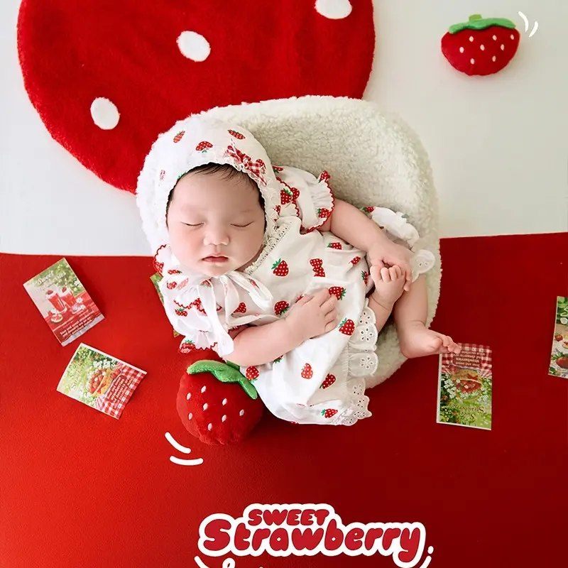 2026 Red Strawberry Theme Set - Newborn Photography Props - Image 4